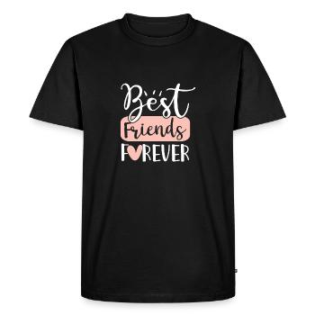 Meilleurs amis pour toujours - T-shirt Premium bio Homme - noir - Devant - Nico (187cm)