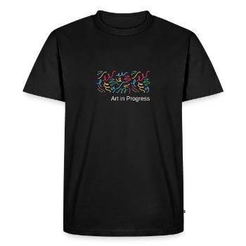 Art en cours - T-shirt Premium bio Homme - noir - Devant - Nico (187cm)