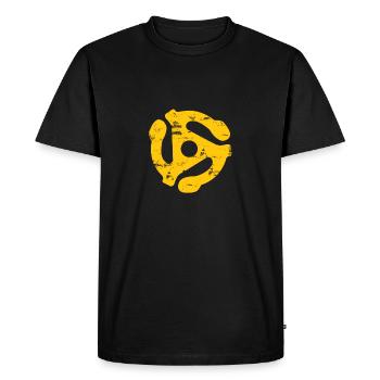 Adaptateur d'enregistrement 45 tours - T-shirt Premium bio Homme - noir - Devant - Nico (187cm)