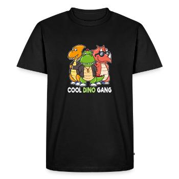 Cool Gangster Dino Gang Gangster - T-shirt Premium bio Homme - noir - Devant - Nico (187cm)
