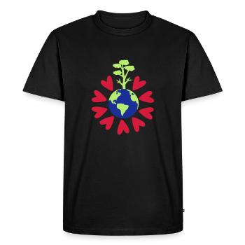 Aimez notre planète Terre - T-shirt Premium bio Homme - noir - Devant - Nico (187cm)