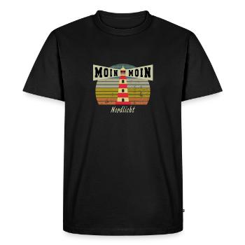 Phare de Moin Moin - cadeau de l'Allemagne du Nord - T-shirt Premium bio Homme - noir - Devant - Nico (187cm)