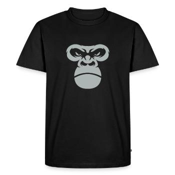 Gorilla Face Silverback Monkey Gift - Men's Premium Organic T-Shirt - black - Front - Nico (187cm)