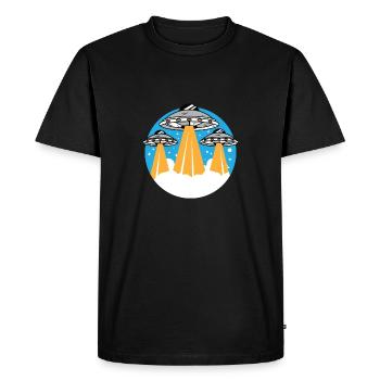 OVNI - T-shirt Premium bio Homme - noir - Devant - Nico (187cm)