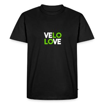 Bike Love Velo Love Gift - Men's Premium Organic T-Shirt - black - Front - Nico (187cm)