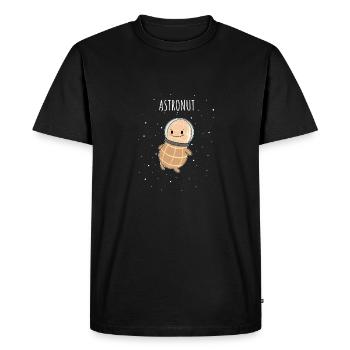 Astronaut peanut astronaut space - Men's Premium Organic T-Shirt - black - Front - Nico (187cm)