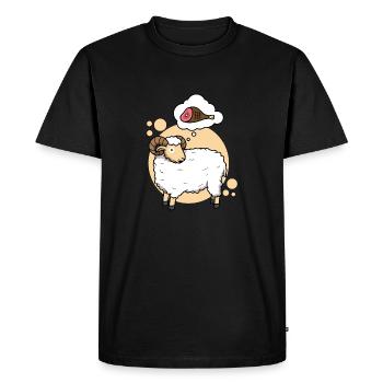 Mouton carnivore - T-shirt Premium bio Homme - noir - Devant - Nico (187cm)