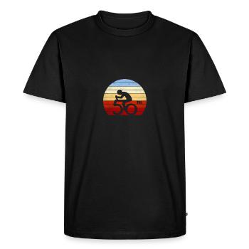 Cadeau Cycliste 50ème Anniversaire Cinquantenaire - T-shirt Premium bio Homme - noir - Devant - Nico (187cm)