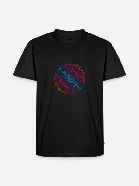 Sacred Geometry TetraFlower - Men's Premium Organic T-Shirt - black