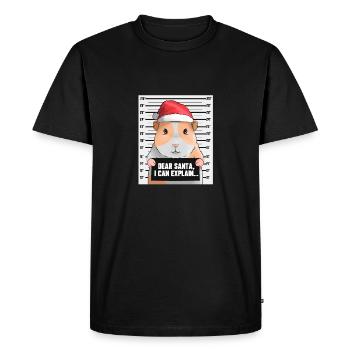Cobaye noël Vebrecherfoto animaux de compagnie - T-shirt Premium bio Homme - noir - Devant - Nico (187cm)
