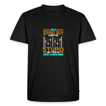 Ingénieur du son Production musicale DJ Audio Guy - T-shirt Premium bio Homme - noir - Devant - Nico (187cm)