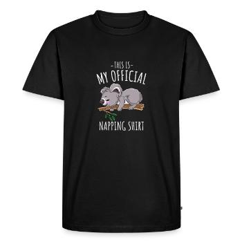 This Is My Offical Napping Shirt Sleep Lazy - Men's Premium Organic T-Shirt - black - Front - Nico (187cm)