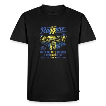 Raggare Suède Cruising King T Shirt Design - T-shirt Premium bio Homme - noir - Devant - Nico (187cm)