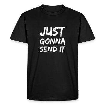 Just Gonna Send It Motivation Fitness Gym - T-shirt Premium bio Homme - noir - Devant - Nico (187cm)
