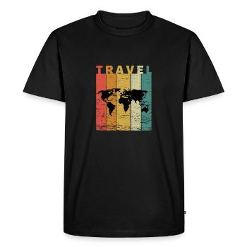 Voyage amis cadeaux t-shirts voyage de vacances - T-shirt Premium bio Homme - noir - Devant - Nico (187cm)