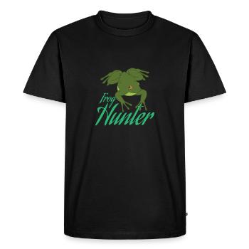 Chasseur de grenouilles - T-shirt Premium bio Homme - noir - Devant - Nico (187cm)