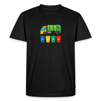 Garbage Truck - Men's Premium Organic T-Shirt - black - Front - Nico (187cm)
