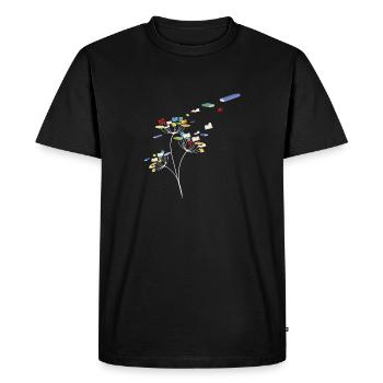 Livres de pissenlit Conception de cadeau floral lecteur floral - T-shirt Premium bio Homme - noir - Devant - Nico (187cm)