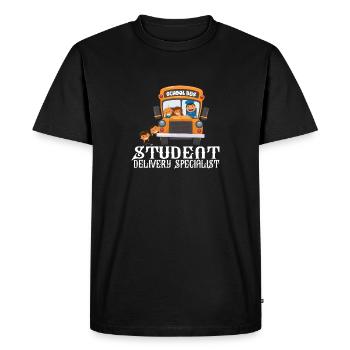 Conducteur d'autobus scolaire - T-shirt Premium bio Homme - noir - Devant - Nico (187cm)