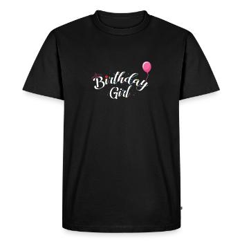 Fille d'anniversaire fille d'anniversaire - T-shirt Premium bio Homme - noir - Devant - Nico (187cm)