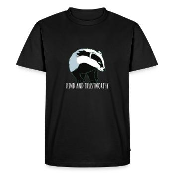 Badger Kind And Trustworthy - Men's Premium Organic T-Shirt - black - Front - Nico (187cm)