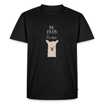 Pas de problème: conception drôle de lama - T-shirt Premium bio Homme - noir - Devant - Nico (187cm)