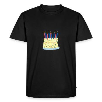 Gâteau - T-shirt Premium bio Homme - noir - Devant - Nico (187cm)