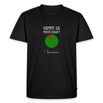 Mayo Flasche Lebensmittel Mayonnaise Geschenkidee - Männer Premium Bio T-Shirt - Schwarz - Vorne - Nico (187cm)