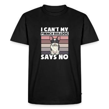Frenchie Bulldog chiens de bouledogue français - T-shirt Premium bio Homme - noir - Devant - Nico (187cm)