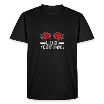 Just A Girl Who Loves Ladybugs - Men's Premium Organic T-Shirt - black - Front - Nico (187cm)