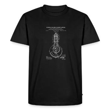 Tête de moteur de moto 1985 chemise imprimée de brevet, Da - T-shirt Premium bio Homme - noir - Devant - Nico (187cm)