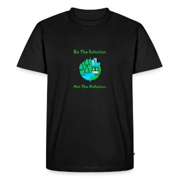 Soyez l'âme, pas la pollution - T-shirt Premium bio Homme - noir - Devant - Nico (187cm)
