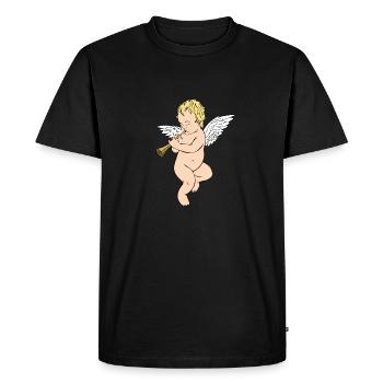 Ange musical - T-shirt Premium bio Homme - noir - Devant - Nico (187cm)