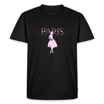 Paris haute couture fashion drawing lady - Men's Premium Organic T-Shirt - black - Front - Nico (187cm)