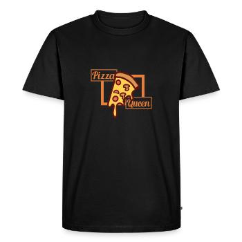 Pizza Queen - T-shirt Premium bio Homme - noir - Devant - Nico (187cm)