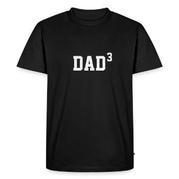 Cadeau pour la fête des pères Papa Papa High 3 Triple - T-shirt Premium bio Homme - noir - Devant - Nico (187cm)