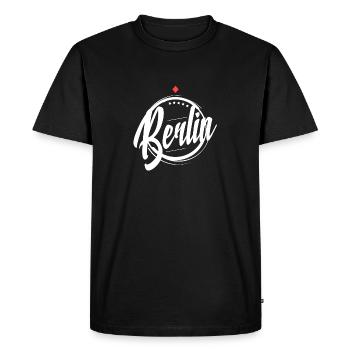Berlin football fan design for Berliners - Men's Premium Organic T-Shirt - black - Front - Nico (187cm)