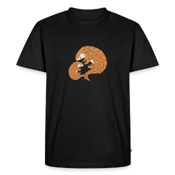 Pangolins mignons - Cadeau d'amant de pangolin - T-shirt Premium bio Homme - noir - Devant - Nico (187cm)