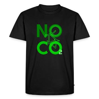 Pas de CO2 pour vélo - T-shirt Premium bio Homme - noir - Devant - Nico (187cm)