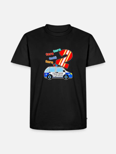 PolizeiAuto 2 - Männer Premium Bio T-Shirt - Schwarz