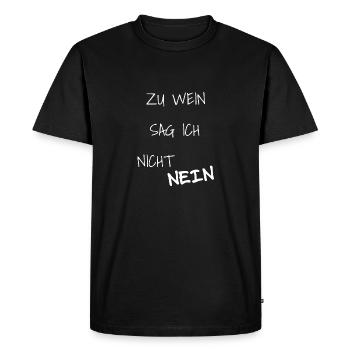 Je ne dis pas non au vin - T-shirt Premium bio Homme - noir - Devant - Nico (187cm)