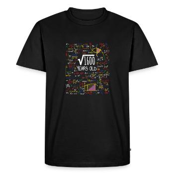 Racine carrée de 1600 - 40e anniversaire - T-shirt Premium bio Homme - noir - Devant - Nico (187cm)