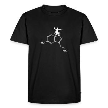 Serotonin basketball chemical structural formula - Men's Premium Organic T-Shirt - black - Front - Nico (187cm)