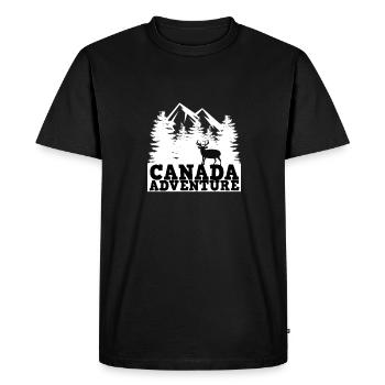 Canada Adventure Outdoor - Men's Premium Organic T-Shirt - black - Front - Nico (187cm)