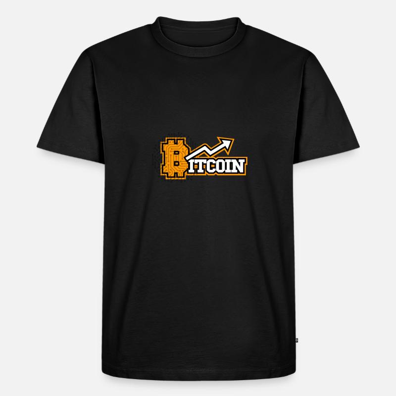 Bitcoin - Männer Premium Bio T-Shirt - Schwarz
