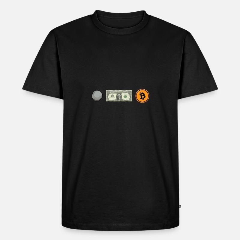 Bitcoin Evolution - Männer Premium Bio T-Shirt - Schwarz