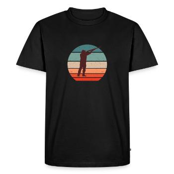 Clay pigeon shooting target shooting - Men's Premium Organic T-Shirt - black - Front - Nico (187cm)
