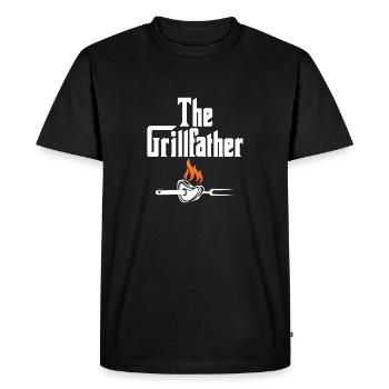 Grillfather drôles de parties de barbecue - T-shirt Premium bio Homme - noir - Devant - Nico (187cm)