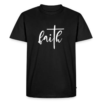 Foi religieuse - T-shirt Premium bio Homme - noir - Devant - Nico (187cm)