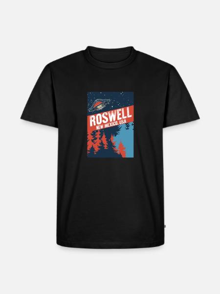 Roswell New Mexico USA Théories du complot Fun Gif - T-shirt Premium bio Homme - noir